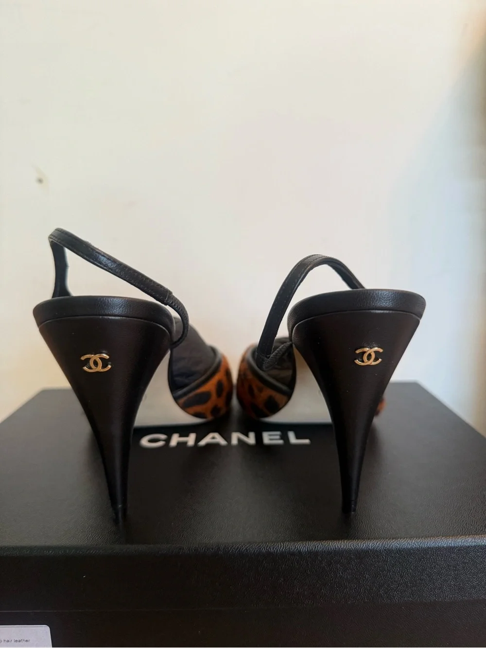 Chanel Leopard-Print Pointed Toe Slingback Pumps MATHIEU BLAZY